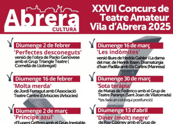 XXVII Concurs de Teatre Amateur Vila d'Abrera 2025