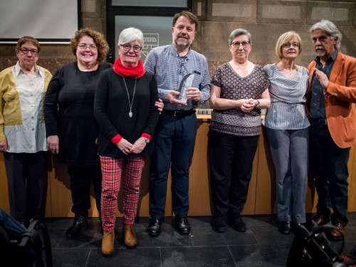 L'abrerenc José Luis García Herrera guanya el premi 'Ritmes de Poesia' pel seu llibre 'Quadern d'Escòcia' a la XII Edició dels Premis Paraules a Icària. Foto: Ajuntament de Barcelona