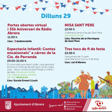 Aquest Sant Pere, Festa a Abrera!