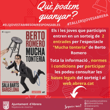 El Casal de Joves d'Abrera organitza un sorteig entre el jovent inscrit als tallers joves “#tallersjovesabrera i #elsjovestambesomresponsables”