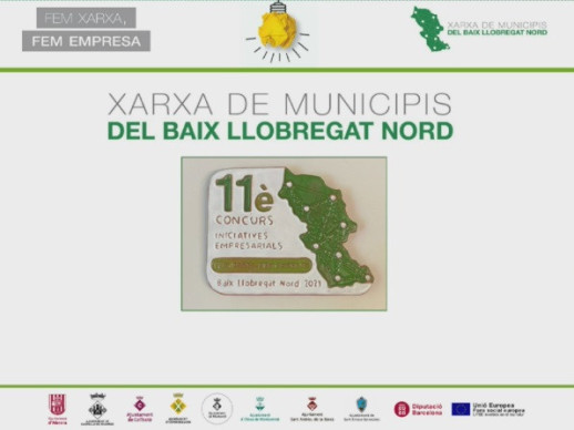 Acte telemàtic de lliurament de premis de l'11è Concurs d'Iniciatives Empresarials del Baix Llobregat Nord - Placa commemorativa