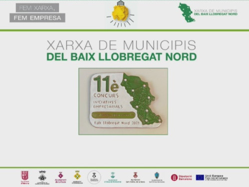 Acte telemàtic de lliurament de premis de l'11è Concurs d'Iniciatives Empresarials del Baix Llobregat Nord - Placa commemorativa