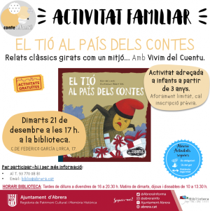 Activitats Biblioteca Josep Roca i Bros Desembre 2021 - Conte infantil Vivim del cuentu.png