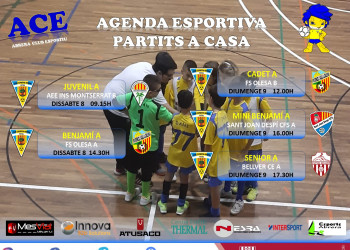 Calendari partits a casa CE Futsal Abrera 08-09 febrer 2020