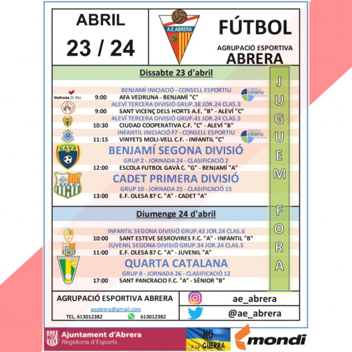 Calendari partits AE Abrera cap de setmana 23 i 24 d'abril -A fora.jpg