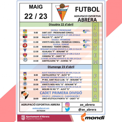Calendari partits AE Abrera fora cap de setmana 22 i 23 maig 2021.jpg