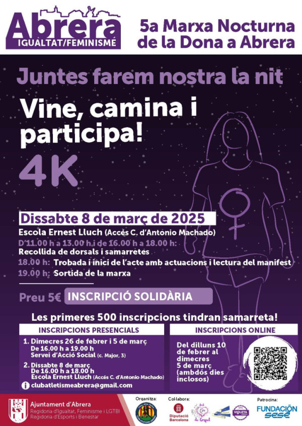 CARTELL 5a Marxa nocturna dona abrera 2025