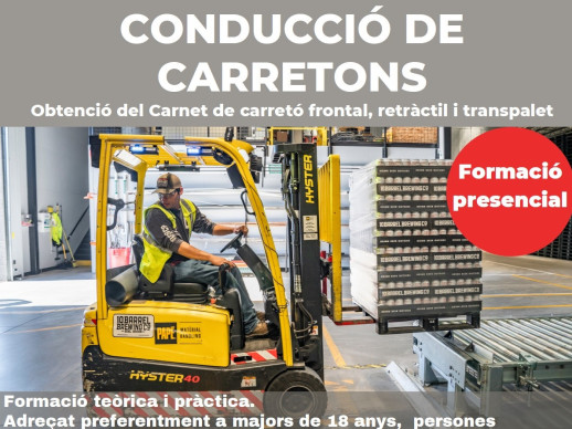 Cartell formació Conducció de carretons