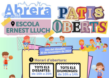 Cartell activitat 'Patis Oberts' a l'escola Ernest Lluch d'Abrera