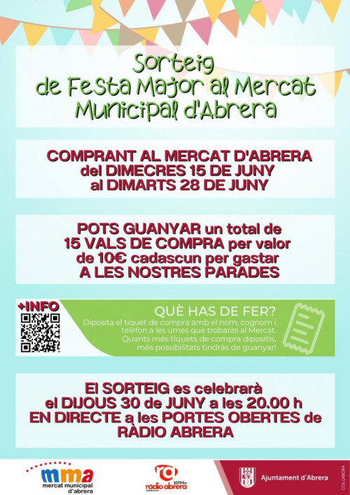 Cartell Sorteig Portes Obertes Ràdio Abrera - Mercat Municipal d'Abrera.jpg