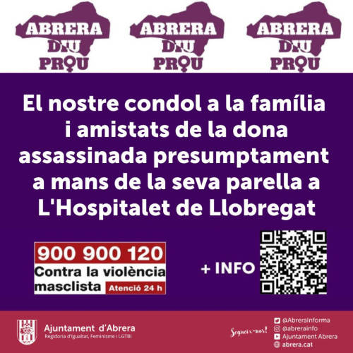 Condemnem el presumpte feminicidi d’una dona assassinada a L'Hospitalet