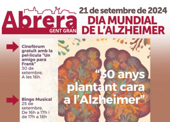 A Abrera commemorem el Dia Mundial de l’Alzheimer amb diverses activitats en el Casal de la Gent Gran