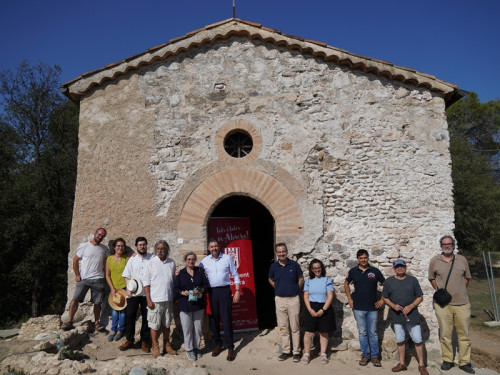 Visita institucional al jaciment arqueològic de Sant Hilari d'Abrera amb representants de la Diputació de Barcelona, Generalitat de Catalunya i Universitat de Barcelona