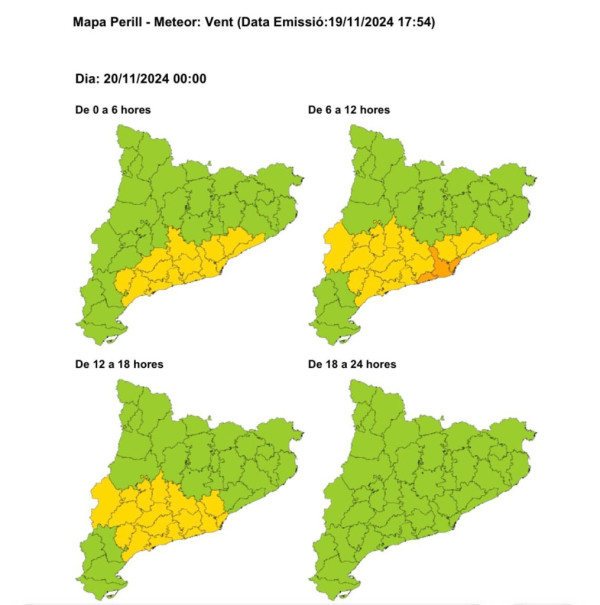 Previsió ventades. 20.11.24