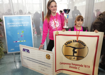 Dues gimnastes abrerenques participen tercera edició de la Liga Ibérica 2019