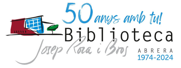 LOGO 50 ANYS BIBLIOTECA JOSEP ROCA I BROS