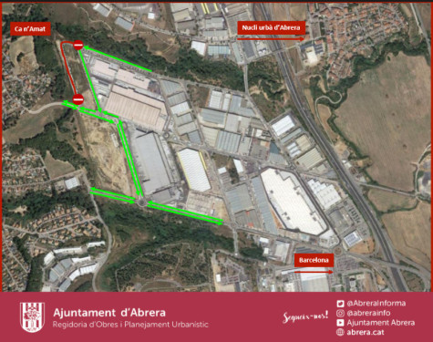 Realitzem obres de reparació de l’asfalt en un tram del polígon industrial Barcelonès