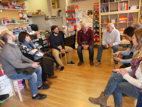 Presentació del Llibre "Hombres del siglo XXI" a la Papereria Abrera.