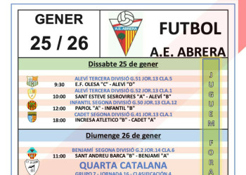 Partits fora AE Abrera 25-26 de gener 2020