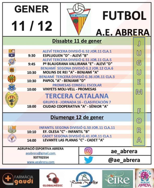 Partits fora Agrupació Esportiva Abrera 11 i 12 de gener 2020.png