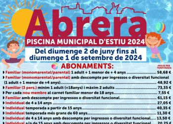 PISCINA MUNICIPAL ESTIU 2024 - ABONAMENTS 01