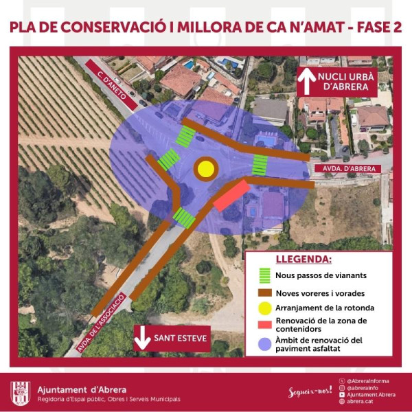 Iniciem la segona fase de les obres del Pla de conservació i millora del barri de Ca n’Amat