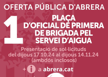 OFERTA 1 PLAÇA OFICIAL PRIMERA BRIGADA AIGUA OCTUBRE 2024