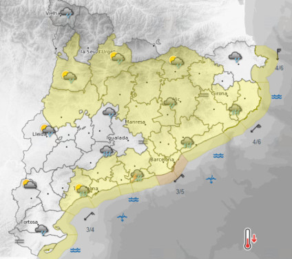 Previsió meteorològica 10 de setembre de 2019. Avís de vent