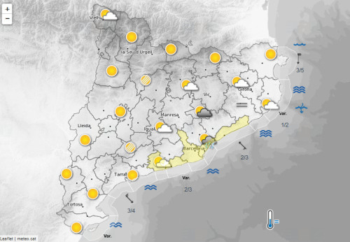 Previsió meteorològica divendres 17 de juliol de 2020