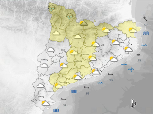 Previsió temps 3 de març de 2020