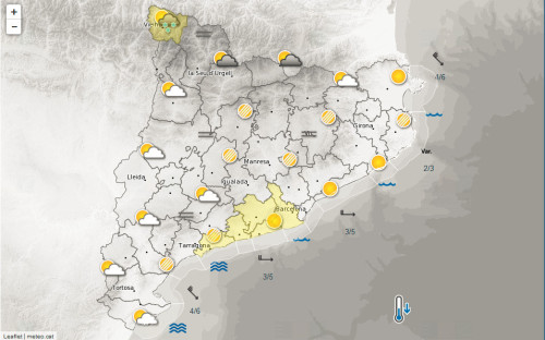 Previsió temps a Catalunya. Dijous 9 de desembre de 2021