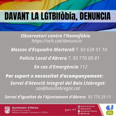 A Abrera commemorem el Dia Internacional per l’Alliberament LGTBI