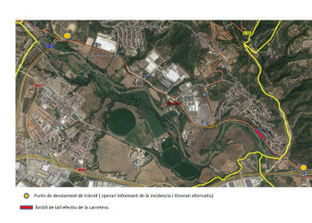 Avís tall de circulació per obres a la BV-1202 i BV-1201 dijous 6 i divendres 7