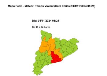 Previsió temps violent 04.11.24